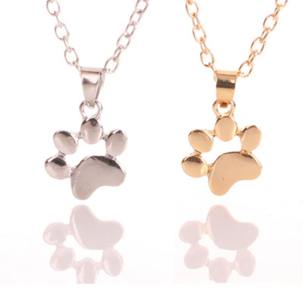 Милое ожерелье в виде собачьей лапы женское с подвеской следов модное ювелирное