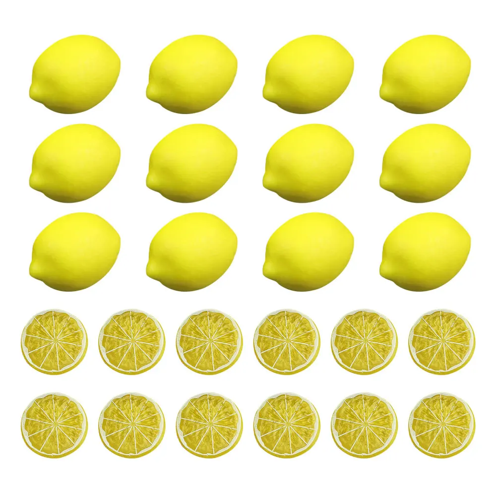 

Искусственные украшения, набор из 36 декоративных искусственных цитрусовых, реквизит из лимона и пены, украшения для дома и кухни