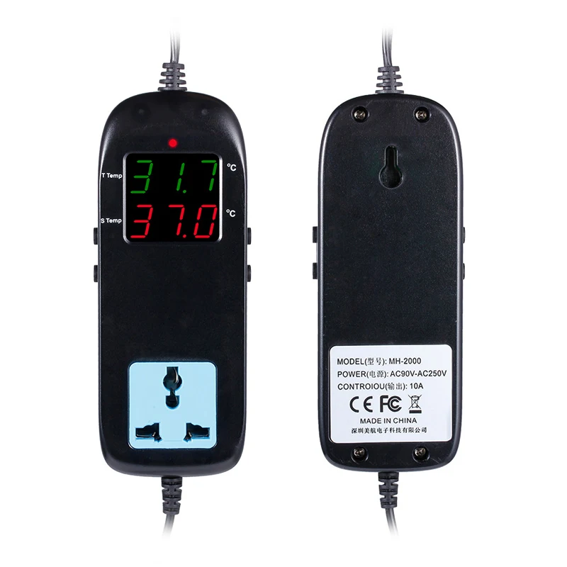 mh 2000 ac90v 250v electronic thermostat led digital breeding temperature controller with socket free global shipping