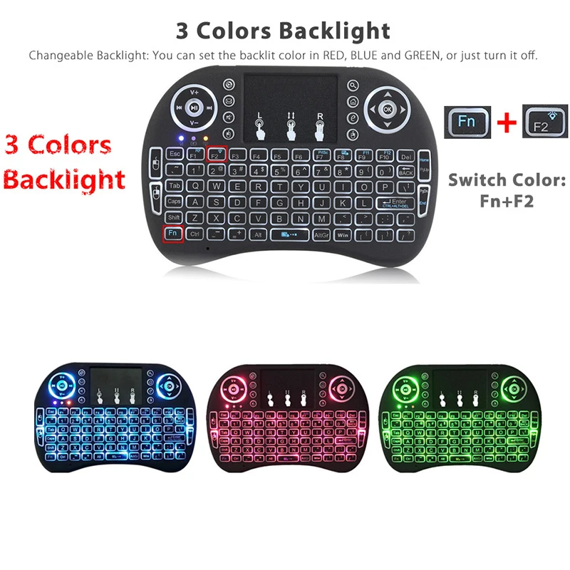 

i8 Smart Air Mouse 2.4G Wireless Mini Keyboard Touchpad Lithium QWERTY IR Learning Remote Control For X96 Android TV BOX Game PC