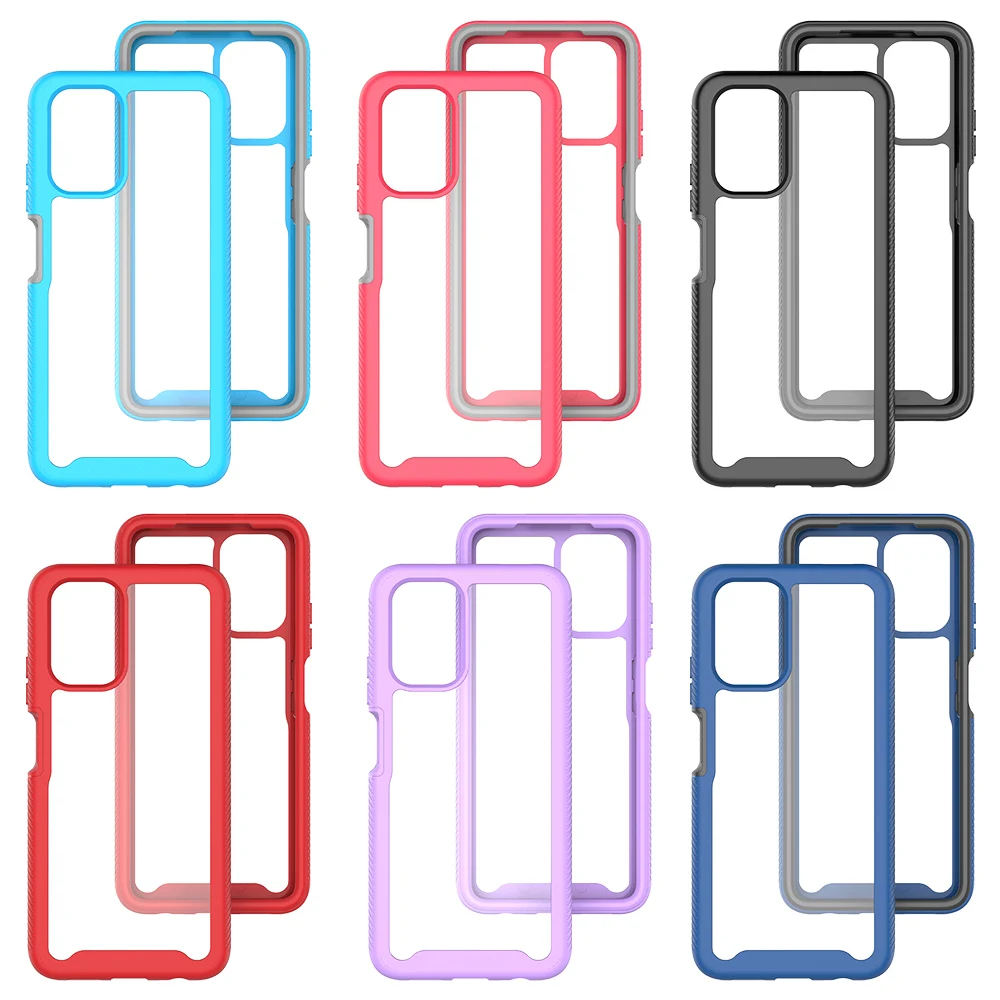 

Motorola Moto G30 G20 G10 Um 5G G Power 2021 G PLay 2021 Transparente 3 em 1 Capa para Telefone Mecha Capa Anti-queda