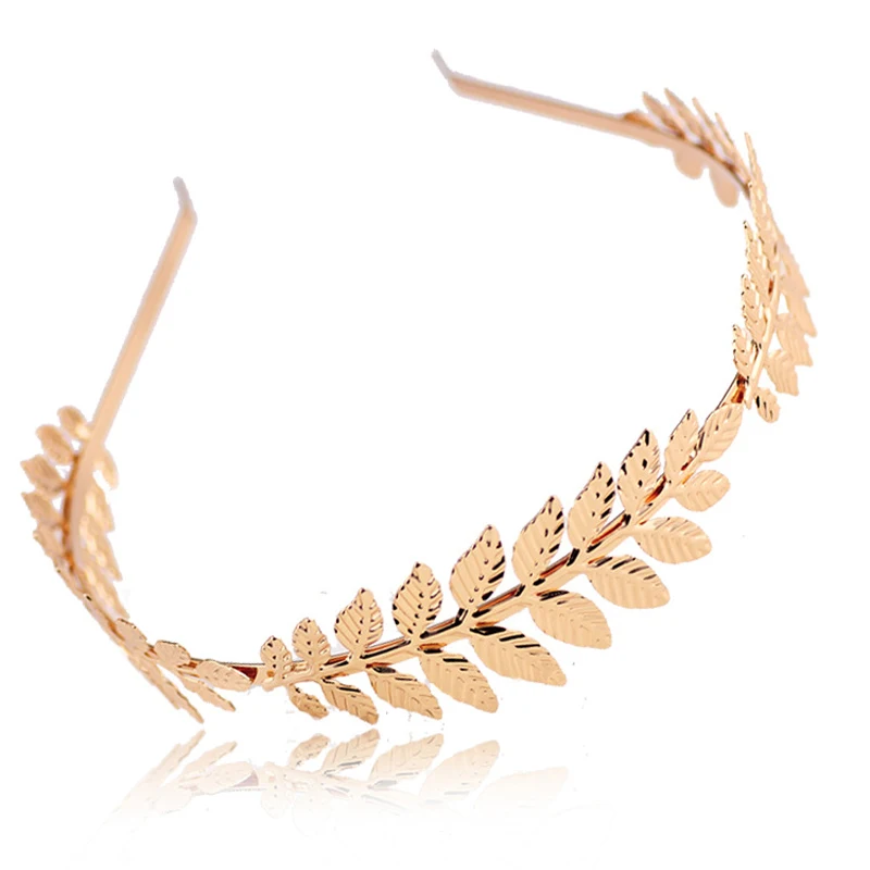

Fashion Women Elegant Style Golden Silvery Metal Leaves Headband Charm Hair accessories Hairband