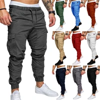2021 autumn and winter new mens casual tethered elastic sports baggy pants casual trousers for men cargo pants men