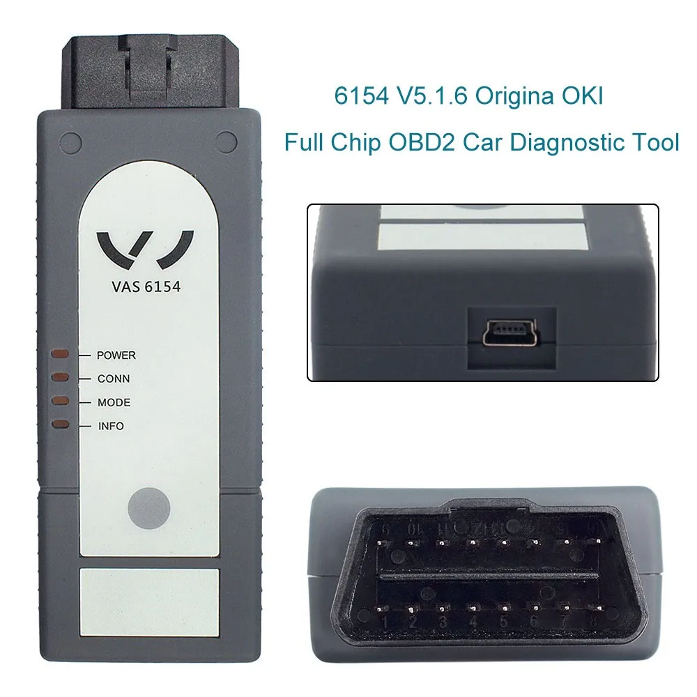 

6154A Diagnostic Tool 6154 V5.1.6 Origina OKI Full Chip WiFi Car Diagnostic Tool AMB2300 6154a OBD2 Support UDS