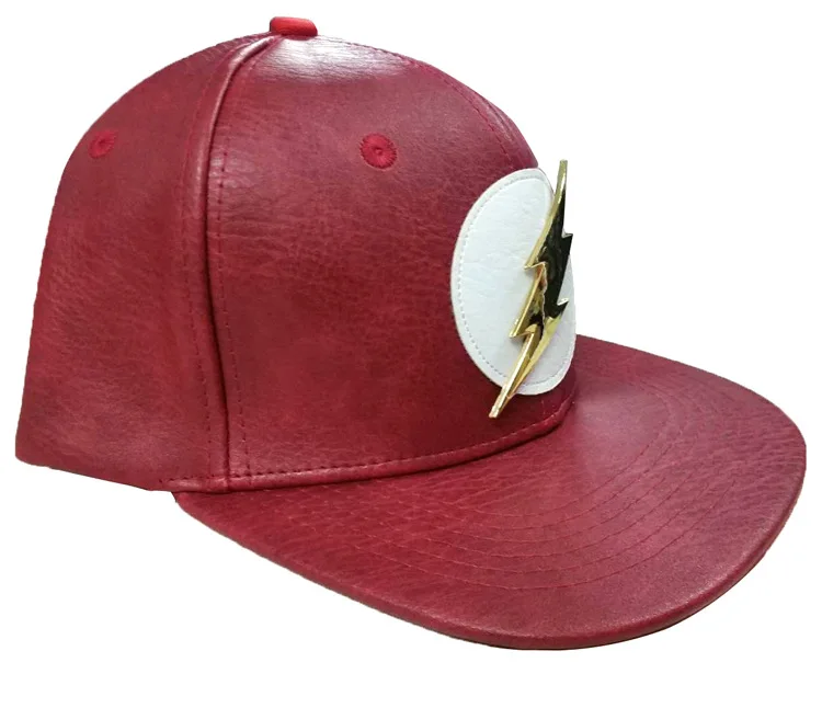 Вспышка шляпа Косплей Реквизит символ молнии Красный Хип хоп модные аксессуары