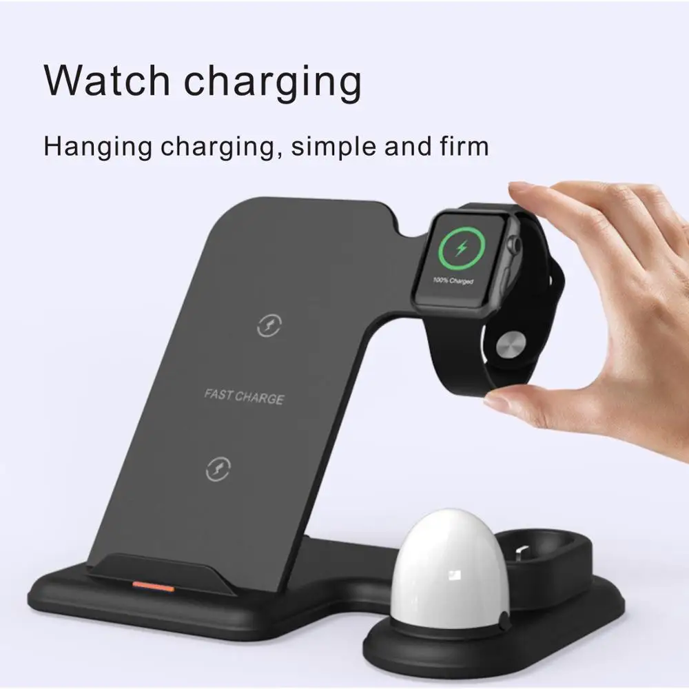 Беспроводное зарядное устройство 4 в 1 для iphone 11 12 X XR Airpods Apple Watch Samsung Xiao