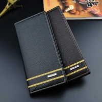 new mens wallets male long billfolds fashion simple large capacity wallets multi card pockets soft wallets