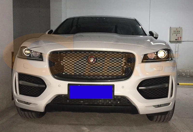 Для JAGUAR F PACE X761 2015 2016 2017 2018 ксеноновая фара отличная ультра яркая CCFL ангельские