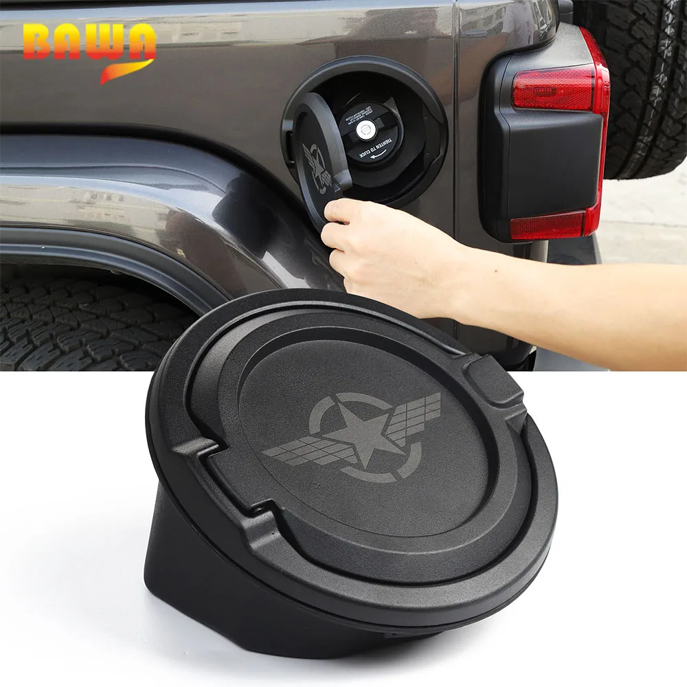 

BAWA Tank Covers for Jeep Wrangler JL 2018+ ABS Car Gas Fuel Tank Cap for Jeep Wrangler JL 2018 Exterior Parts