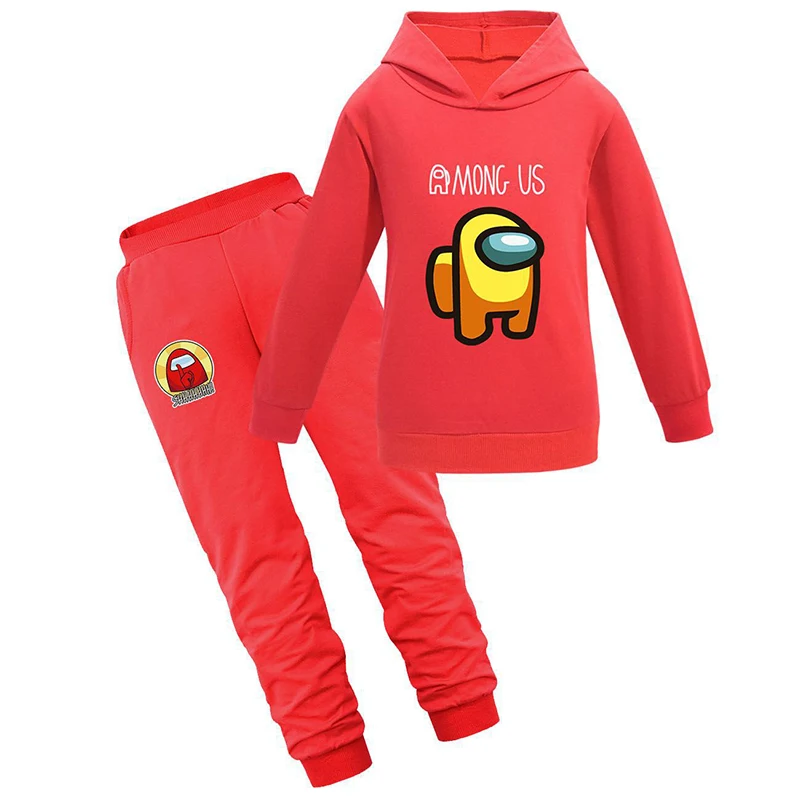 

New Game Among us Hoodies Pants 2pcs Sets for Kids Teen Boys Girls Cartton Printed Unisex Sweatshirts Kids Girls Outdits Fashion