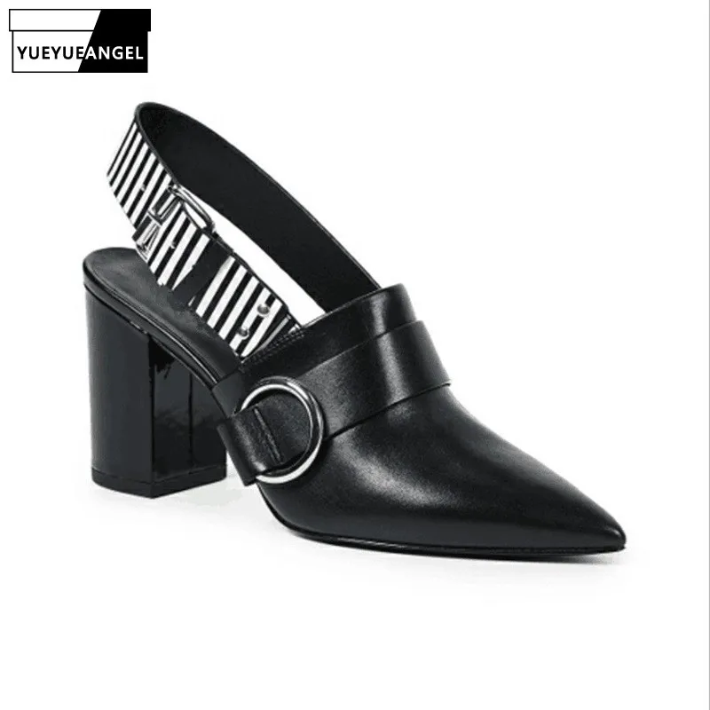 2019 Модные женские босоножки с острым носком на высоком каблуке 8 см Роскошные