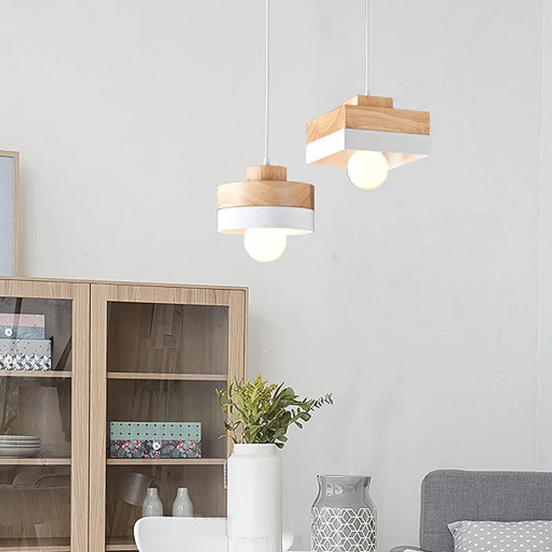LuKLoy деревянные подвесные светильники Светодиодный светильник для кухни