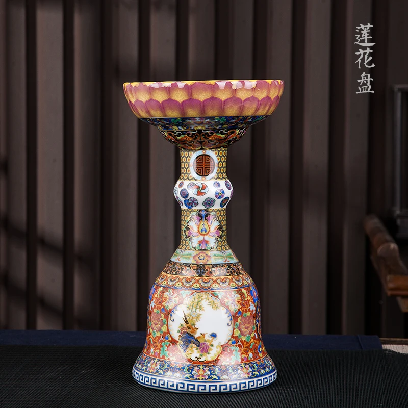 Эмалированный подсвечник Jingdezhen Qing Yong Zheng старые антикварные фарфоровые