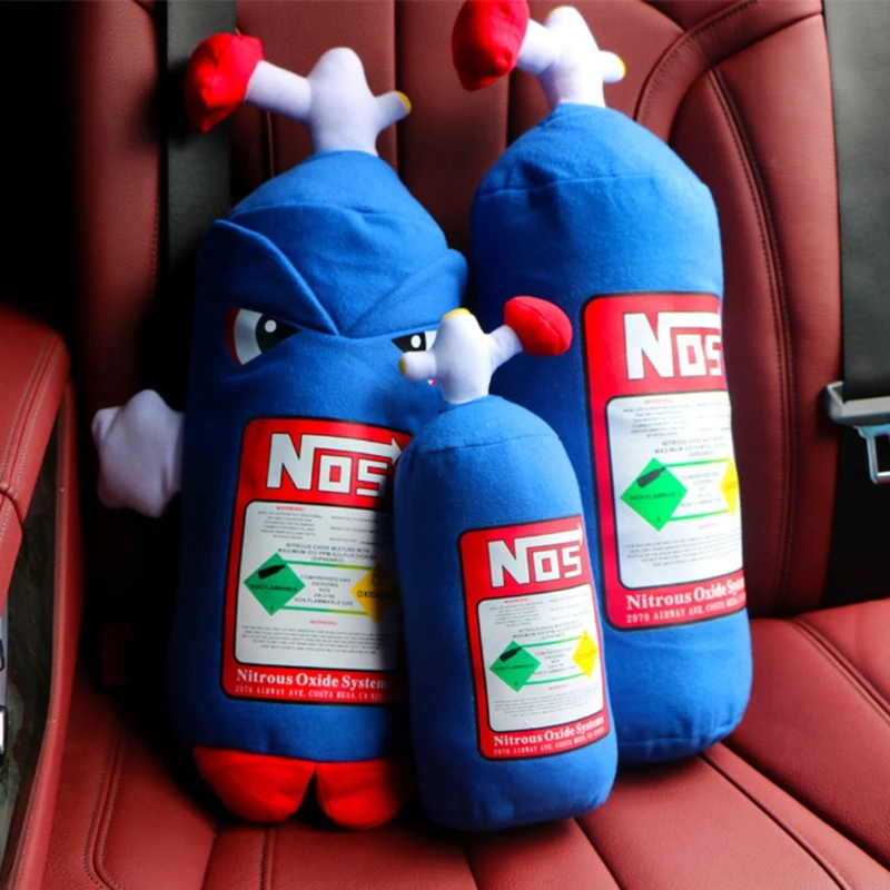 

Car Neck Pillow, Lumbar Cushion Headrest Nitrogen Bottle Design Plush Headrest U50F