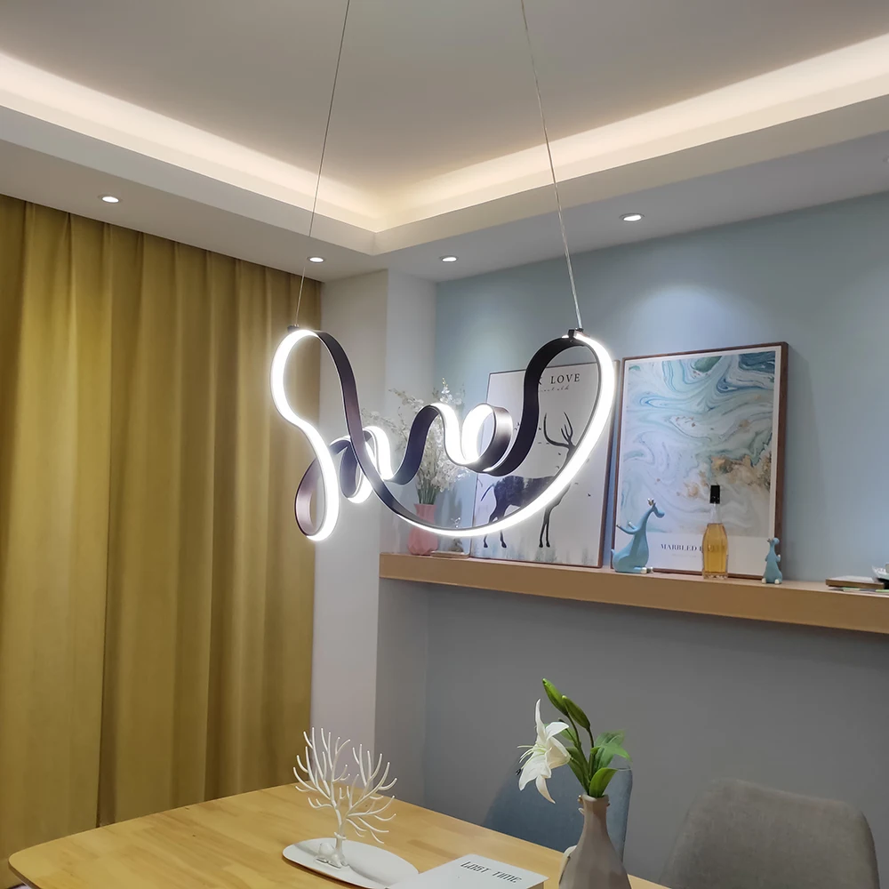 Современные светодиодные подвесные светильники кофейного цвета для кухни