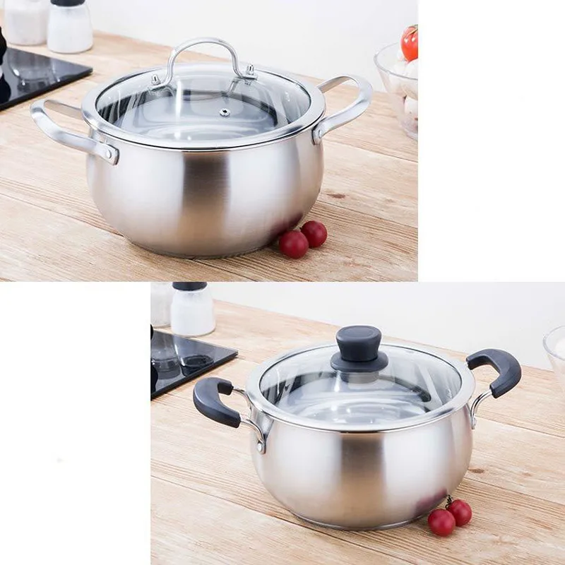 Кастрюля для супа из нержавеющей стали с двойным дном антипригарная кастрюля