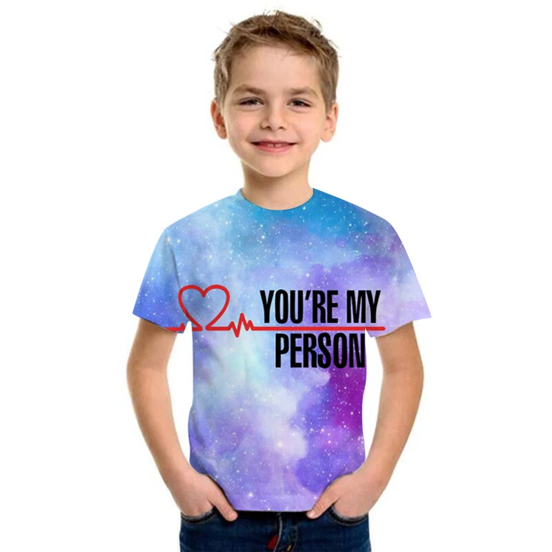 

Kids Grey's Anatomy Short Sleeve T Shirt Baby Boy Clothes Tops Summer Cartoon Tshirt Children 3D Tees Toddler Girls T-shirt