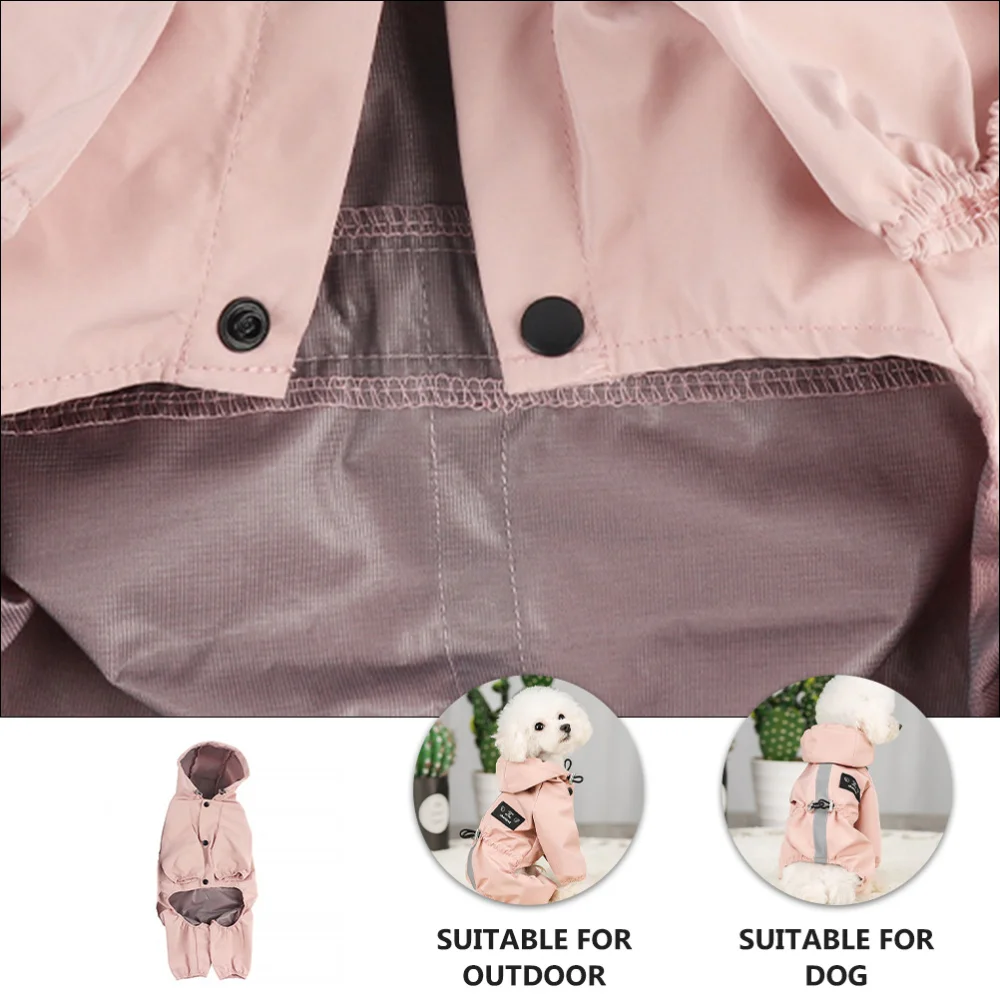 

Reflective Puppy Raincoat Waterproof Dog Hoodie Coat Adjustable Pet Clothes