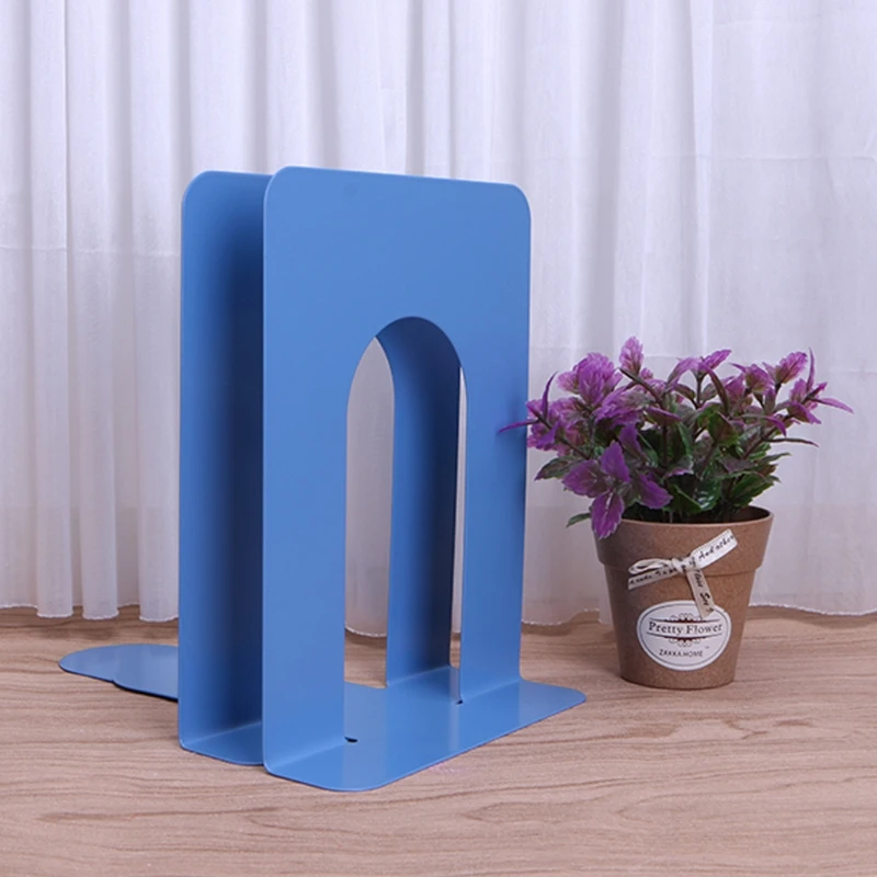 

Simple Style Metal Bookends Iron Support Holder Desk Stands For Books L29K