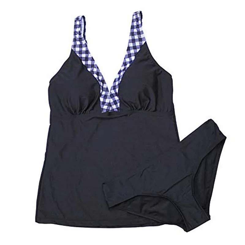 Пуш Ап Танкини купальник женский плюс размер 2 шт 2020 спортивный бикини с принтом