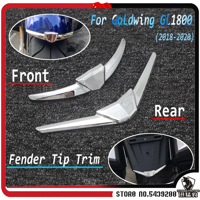 

Motorcycle Chrome Front And Rear Fender Tip Trim Case For Honda Goldwing GL1800 GL 1800 2018-2020