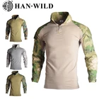 Мужская тактическая походная футболка в стиле милитари, камуфляжная Спортивная рубашка с длинным рукавом, дышащая одежда для охоты, рыбалки, 8XL
