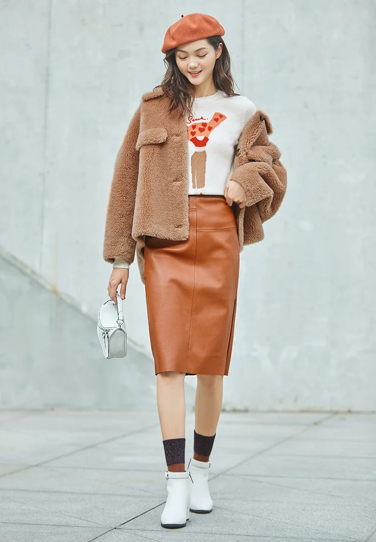 New round Neck Cashmere Sweater Cartoon Pattern Pullover Female