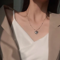 2021 new vintage punk goth heart pendant love chain choker necklace for women egirl street hip fashion jewelry