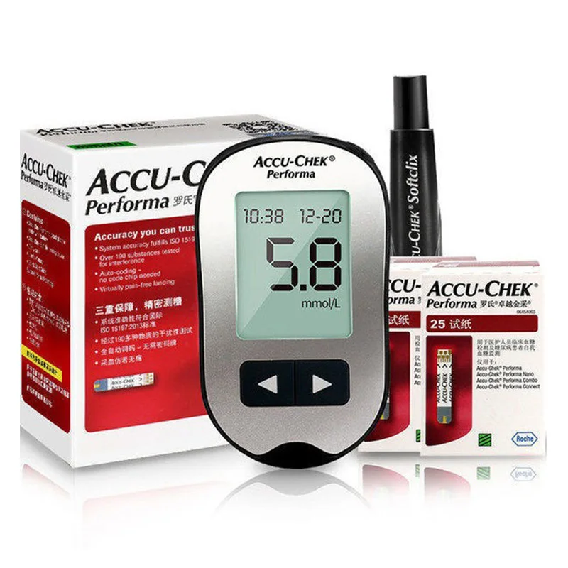 

Accu Chek Performa Blood glucometer Sugar Actieve Diabetic Tester Diabetes Glucosemeter Monitor Meting Test Strips