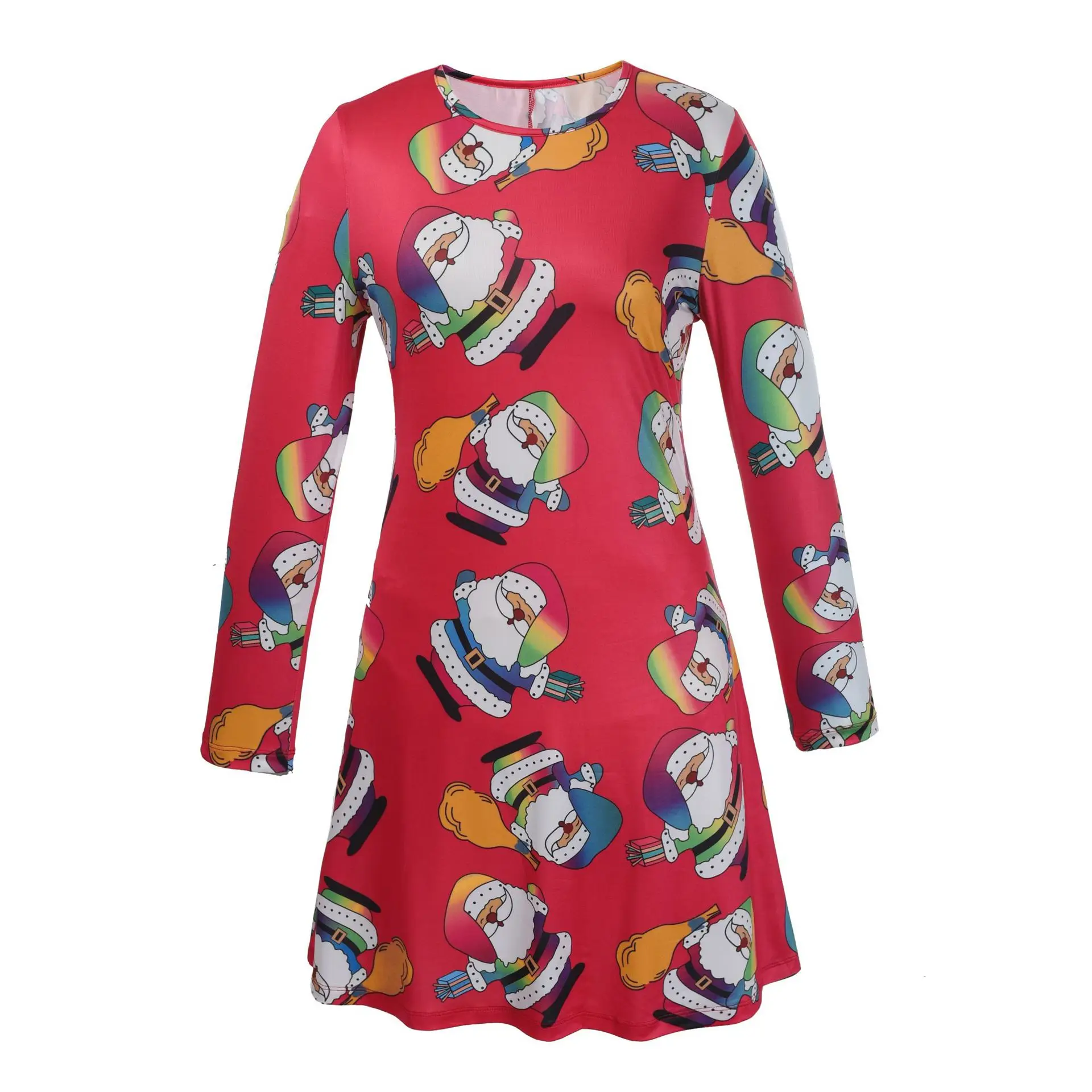 Зимняя одежда с длинными рукавами рождественское платье 2019 Новый год Фестиваль