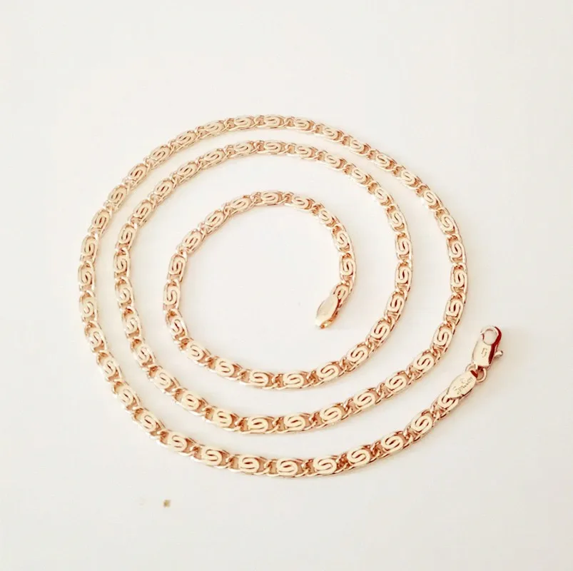 Ожерелье из розового золота 2020 пробы для мужчин и женщин Ювелирное Украшение