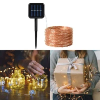 10m outdoor solar decorative lights with fairy tale festival wedding party wreath solar garden waterproof home led decoration