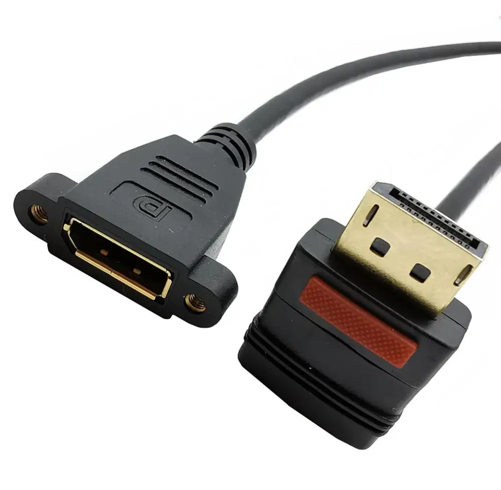 30cm DisplayPort Angle Cable Up & Down Left Right DP display port male to female HD 3D For HDTV PC Graphics Cards Projector |