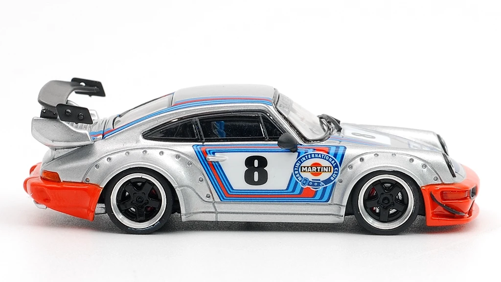 Модель автомобиля 1/64 CM модель Pors RWB 964 MARTINI серебряный литой автомобиль гоночный