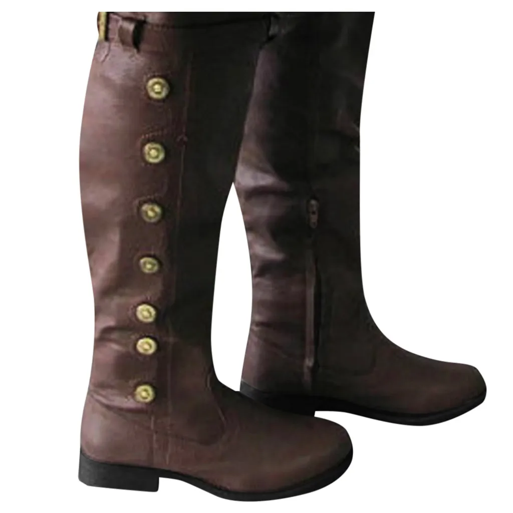 SAGACE туфли в стиле ретро на низком каблуке Женские сапоги до колена Повседневные