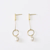 new pearl earrings 925 sterling silver female fashion golden tassel long earrings for womens party elegant jewelry