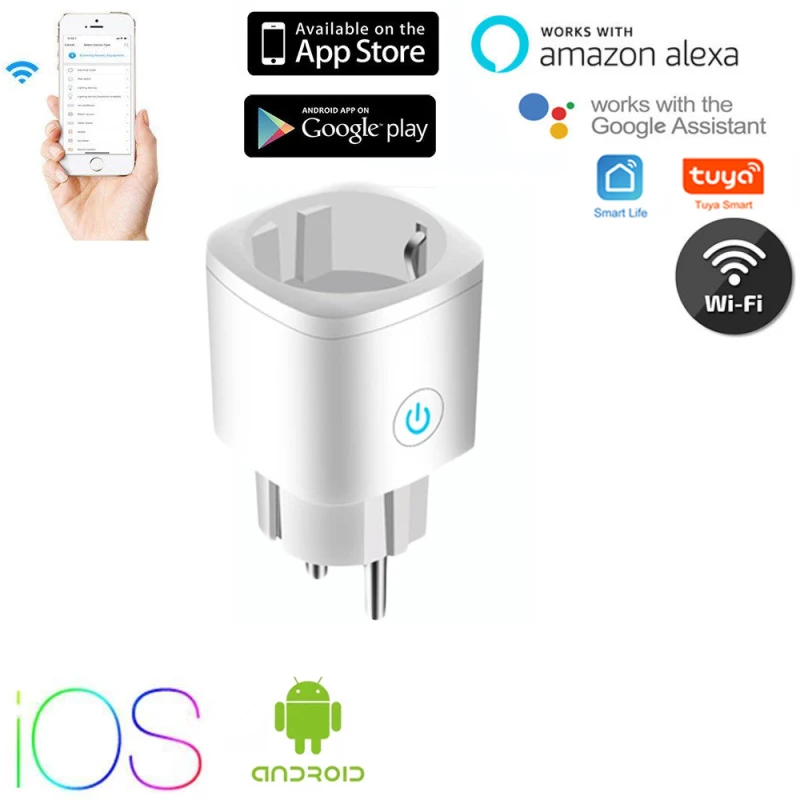 

Смарт-розетка Tuya с поддержкой Wi-Fi, 16 А