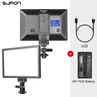 supon l122t led ultra thin lcd bi color dimmable photo light studio video lamp panel for canon camera photography lighting