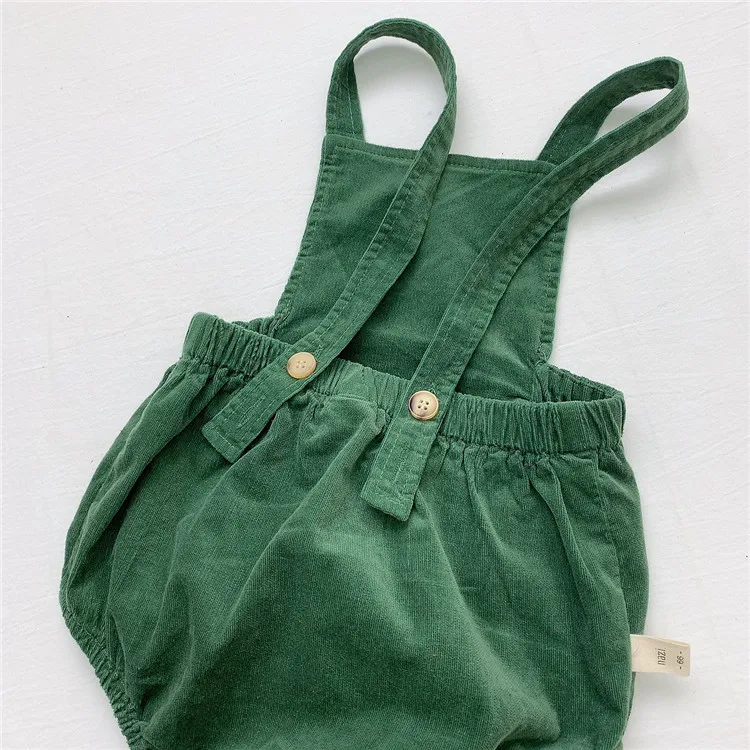 

Autumn baby casual candy color corduroy overalls infant girls casual sleeveless bodysuits