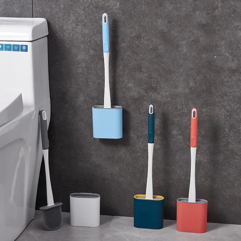 

Wall-mounted Toilet Brush, Long-handled Bathroom Soft Brush, No Dead Ends, Clean, Lightweight And Durable Bathroom Products