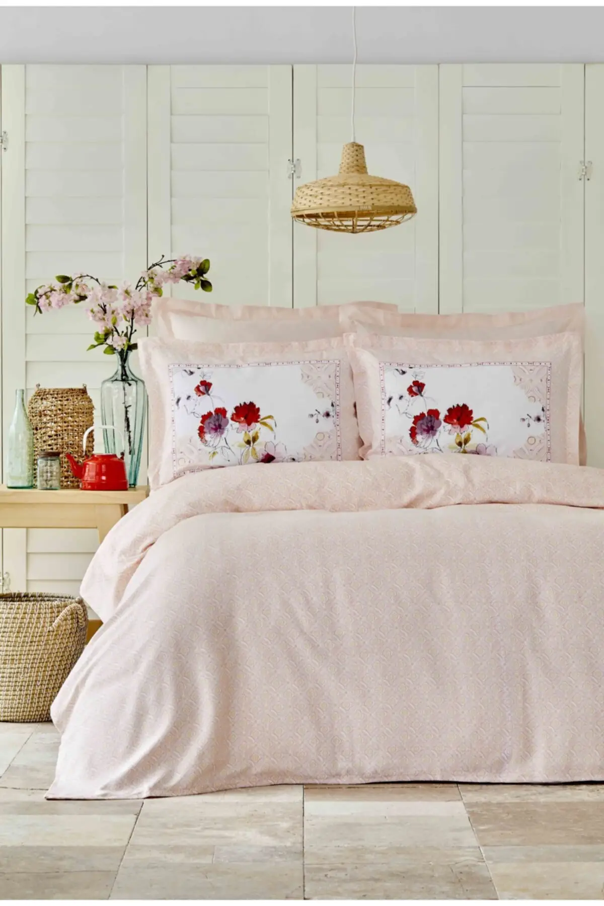 

Elia Pink Double Pique Pillow Set Single Size 200x220 Cotton Çarşafsız