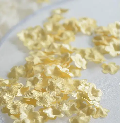 Yellow 100 шт 23 цвета розовый DIY ручной работы 3D цветок свадебное платье ингредиенты пирографический Eugen пряжа головные уборы материалы RS338 - Цвет: Yellow