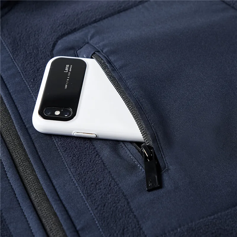 

Fleece Winter Jacket Men Casual Warm Sportwear Mens Coats Stand Collar winter cycling jacket men Size XXXL 4XL