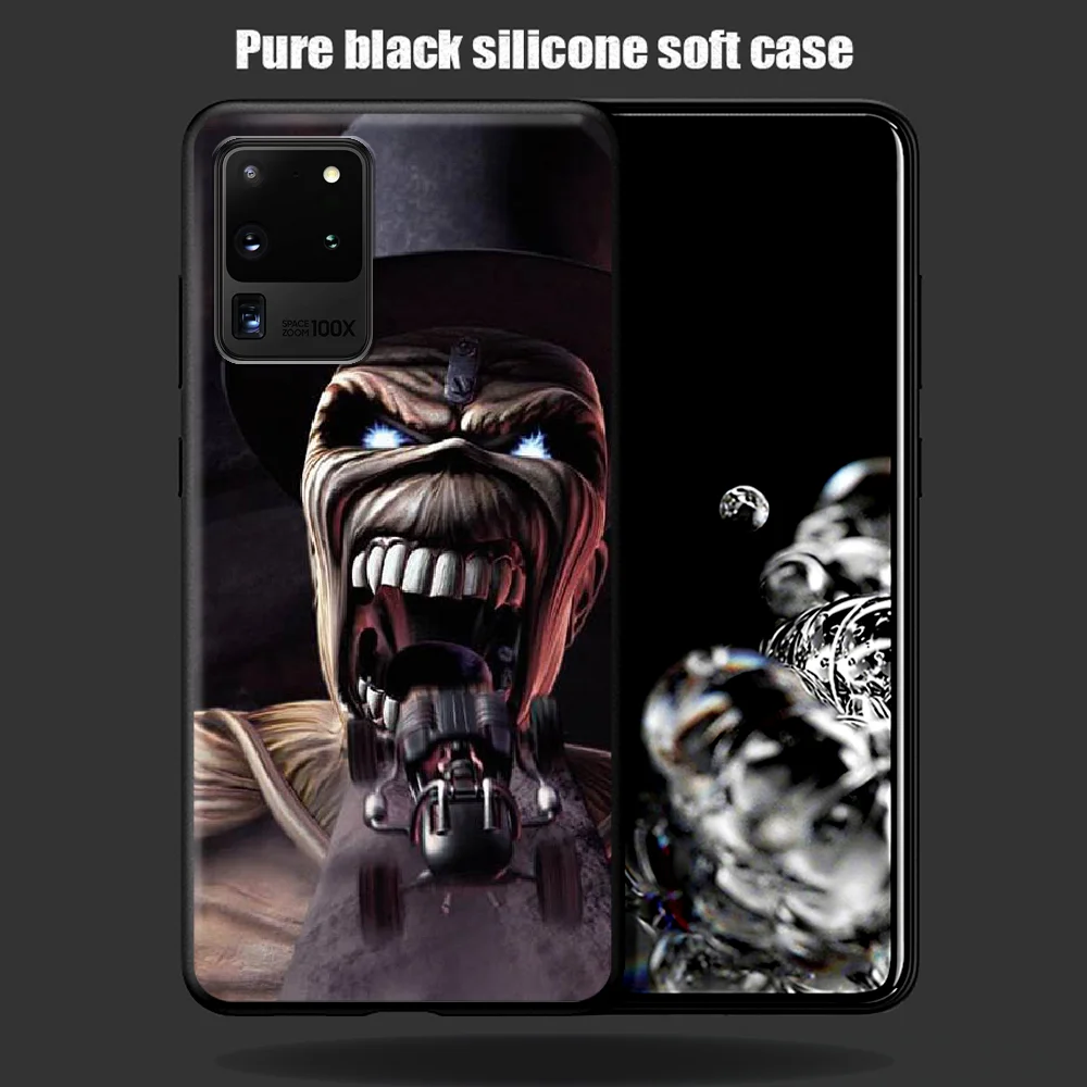 

Iron Maide Rock Band Phone Case Cover Hull For Samsung Galaxy S 6 7 8 9 10 e 20 Edge Note 8 9 10 Plus black Coque Painting Back