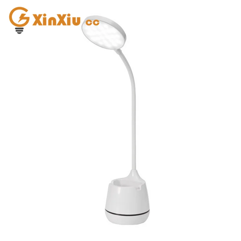 

Светодиодная гибкая настольная лампа, яркая офисная современная лампа для чтения с тачскрином и затемнением, с USB-зарядкой, с защитой глаз, д...