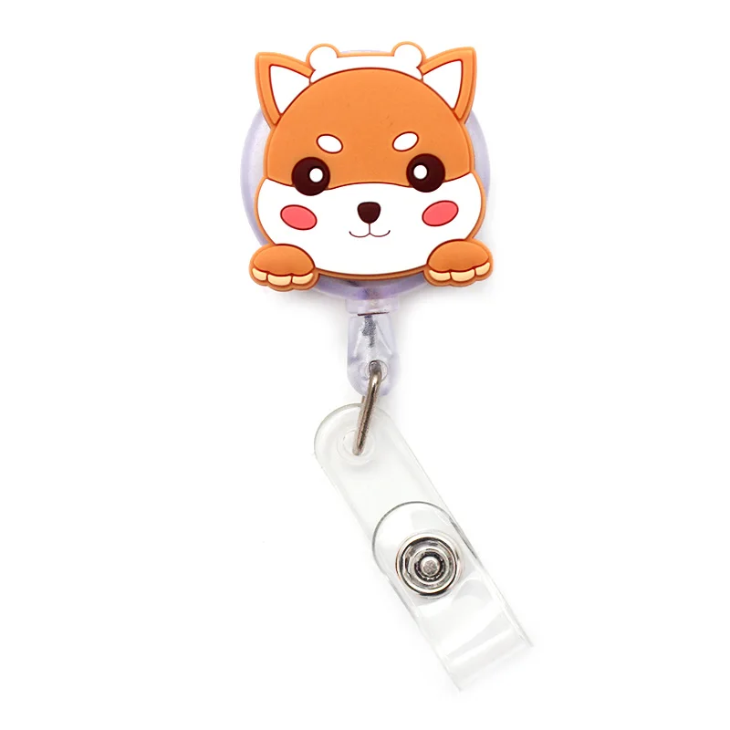 10 цветов голова AnimalRetractable пластиковый держатель значка катушка Студенческая