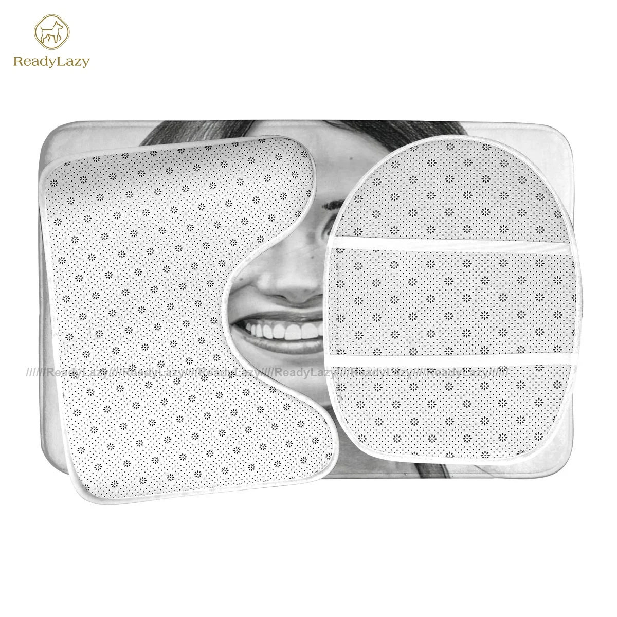 

Meghan Markle Bath Mat 3 Piece Washable Foot Bathroom Mat Set Modern Polyester Bathroom Rug