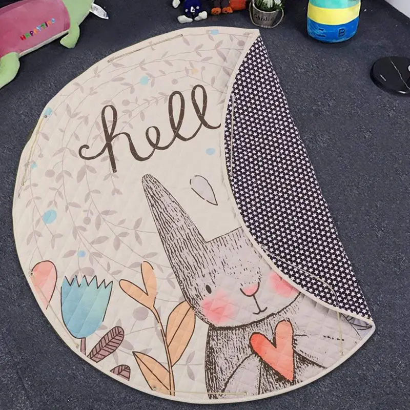 Круглые коврики детский игровой коврик органайзер для хранения игрушек детской