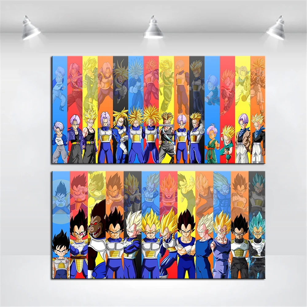 Дополнительные размеры картины на холсте Goku японское аниме искусство|Рисование