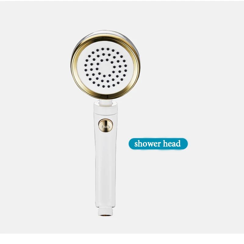 single shower head Новое поступление ZhangJi 4 режима Вращающийся Регулируемый с кнопкой остановки душевая головка высокого давления силиконовые отверстия распылитель насадка для душа - Цвет: single shower head